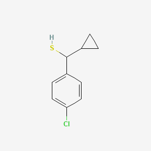 molecular formula C10H11ClS B15242084 (4-Chlorophenyl)(cyclopropyl)methanethiol 