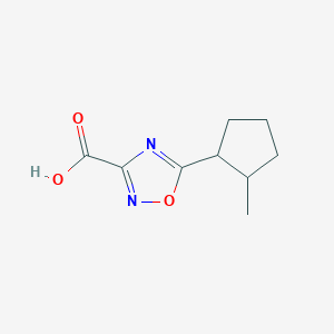 molecular formula C9H12N2O3 B15242086 5-(2-Methylcyclopentyl)-1,2,4-oxadiazole-3-carboxylic acid 