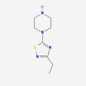 molecular formula C8H14N4S B1524209 1-(3-乙基-1,2,4-噻二唑-5-基)哌嗪 CAS No. 1354959-71-9