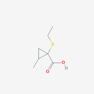 1-(Ethylsulfanyl)-2-methylcyclopropane-1-carboxylic acid