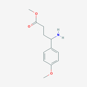 molecular formula C12H17NO3 B15242103 Methyl 4-amino-4-(4-methoxyphenyl)butanoate 