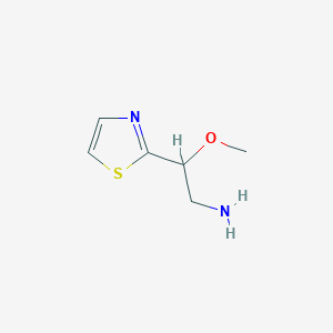 molecular formula C6H10N2OS B15242119 2-Methoxy-2-(1,3-thiazol-2-yl)ethan-1-amine 