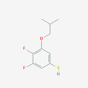 molecular formula C10H12F2OS B15242141 3,4-Difluoro-5-isobutoxybenzenethiol 