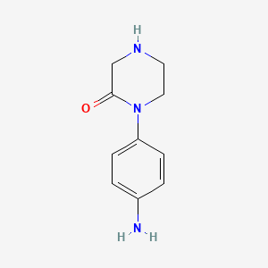 molecular formula C10H13N3O B1524218 1-(4-Aminophenyl)piperazin-2-one CAS No. 1022128-82-0