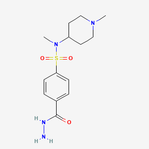 molecular formula C14H22N4O3S B15242189 4-(hydrazinocarbonyl)-N-methyl-N-(1-methylpiperidin-4-yl)benzenesulfonamide CAS No. 792953-81-2