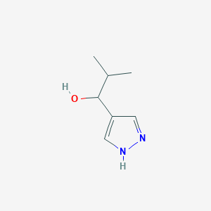 molecular formula C7H12N2O B15242204 2-methyl-1-(1H-pyrazol-4-yl)propan-1-ol 