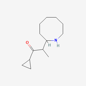 molecular formula C13H23NO B15242212 2-(Azocan-2-yl)-1-cyclopropylpropan-1-one 