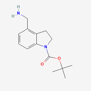 molecular formula C14H20N2O2 B1524222 4-(Aminométhyl)indoline-1-carboxylate de tert-butyle CAS No. 1086392-32-6