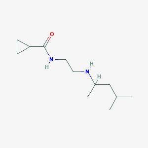 molecular formula C12H24N2O B15242258 N-{2-[(4-methylpentan-2-yl)amino]ethyl}cyclopropanecarboxamide 