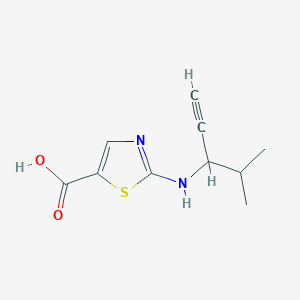 molecular formula C10H12N2O2S B15242321 2-[(4-Methylpent-1-yn-3-yl)amino]-1,3-thiazole-5-carboxylic acid 