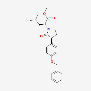 molecular formula C24H29NO4 B15242342 (S)-methyl 2-((S)-3-(4-(benzyloxy)phenyl)-2-oxopyrrolidin-1-yl)-4-methylpentanoate CAS No. 1245648-12-7