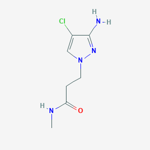 molecular formula C7H11ClN4O B15242370 3-(3-amino-4-chloro-1H-pyrazol-1-yl)-N-methylpropanamide 