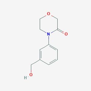 molecular formula C11H13NO3 B15242373 4-(3-(Hydroxymethyl)phenyl)morpholin-3-one 