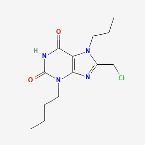 molecular formula C13H19ClN4O2 B15242385 3-butyl-8-(chloromethyl)-7-propyl-3,7-dihydro-1H-purine-2,6-dione CAS No. 730992-64-0