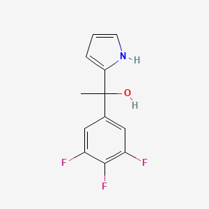 molecular formula C12H10F3NO B15242421 1-(1H-Pyrrol-2-yl)-1-(3,4,5-trifluorophenyl)ethanol 