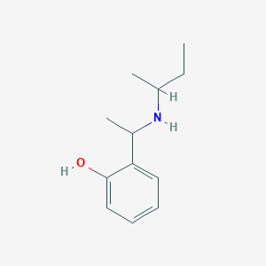 molecular formula C12H19NO B15242430 2-{1-[(Butan-2-yl)amino]ethyl}phenol 