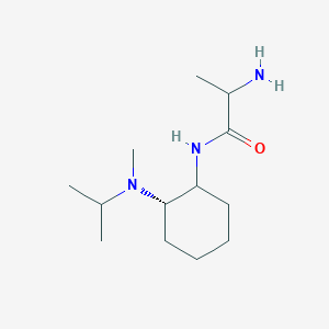 molecular formula C13H27N3O B15242456 2-amino-N-[(2S)-2-[methyl(propan-2-yl)amino]cyclohexyl]propanamide 