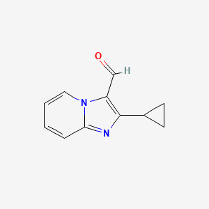 molecular formula C11H10N2O B15242562 2-Cyclopropylimidazo[1,2-A]pyridine-3-carbaldehyde 