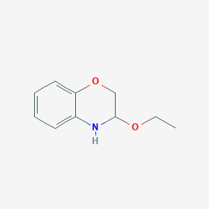 molecular formula C10H13NO2 B15242613 3-Ethoxy-3,4-dihydro-2H-benzo[b][1,4]oxazine 