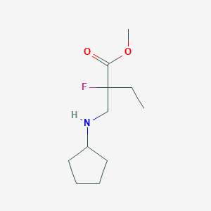 Methyl 2-((cyclopentylamino)methyl)-2-fluorobutanoate