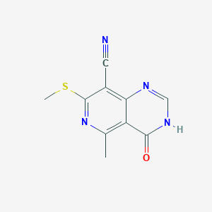 5-Methyl-7-(methylthio)-4-oxo-3,4-dihydropyrido[4,3-d]pyrimidine-8-carbonitrile