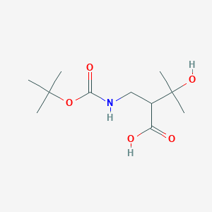 molecular formula C11H21NO5 B1524274 2-(Boc-Aminomethyl)-3-hydroxy-3-methylbutanoic acid CAS No. 1233513-26-2