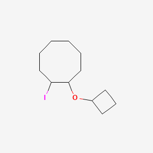 molecular formula C12H21IO B15242777 1-Cyclobutoxy-2-iodocyclooctane 