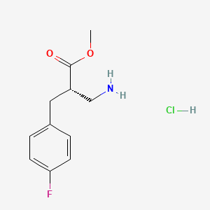 methyl (2S)-2-(aminomethyl)-3-(4-fluorophenyl)propanoate;hydrochloride