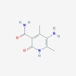 molecular formula C8H11N3O2 B1524279 5-Amino-4,6-dimethyl-2-oxo-1,2-dihydro-3-pyridinecarboxamide CAS No. 1227465-83-9