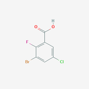 molecular formula C7H3BrClFO2 B1524280 3-Bromo-5-chloro-2-fluorobenzoic acid CAS No. 1269232-93-0