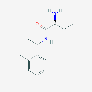 molecular formula C14H22N2O B15242820 (2S)-2-amino-3-methyl-N-[1-(2-methylphenyl)ethyl]butanamide 