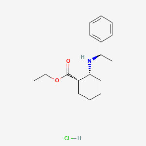 (1S,2R)-Ethyl 2-(((R)-1-phenylethyl)amino)cyclohexanecarboxylate hydrochloride