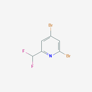 molecular formula C6H3Br2F2N B15242853 2,4-Dibromo-6-(difluoromethyl)pyridine 