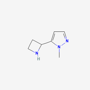 molecular formula C7H11N3 B15242862 5-(Azetidin-2-yl)-1-methyl-1H-pyrazole 