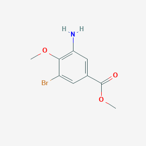 molecular formula C9H10BrNO3 B1524289 3-氨基-5-溴-4-甲氧基苯甲酸甲酯 CAS No. 40258-74-0