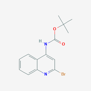 molecular formula C14H15BrN2O2 B15242900 tert-Butyl (2-bromoquinolin-4-yl)carbamate 