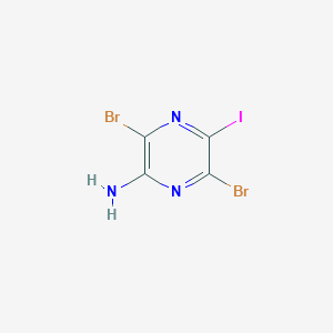 3,6-Dibromo-5-iodopyrazin-2-amine