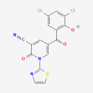 5-(3,5-Dichloro-2-hydroxy-benzoyl)-2-oxo-1-thiazol-2-yl-1,2-dihydro-pyridine-3-carbonitrile