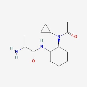 molecular formula C14H25N3O2 B15242998 2-Amino-N-((2S)-2-(N-cyclopropylacetamido)cyclohexyl)propanamide 