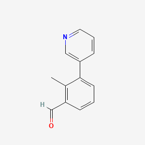 molecular formula C13H11NO B15243003 2-Methyl-3-(pyridin-3-yl)benzaldehyde CAS No. 89930-03-0