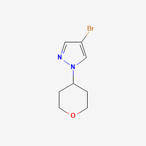 molecular formula C8H11BrN2O B1524301 4-Bromo-1-(tetrahydro-2H-pyran-4-yl)-1H-pyrazole CAS No. 1040377-02-3