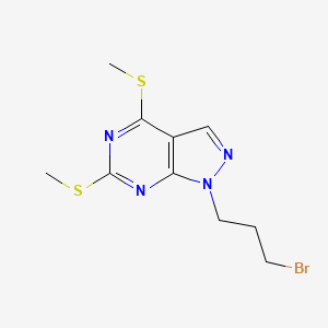 1-(3-Bromopropyl)-4,6-bis(methylthio)-1H-pyrazolo[3,4-d]pyrimidine