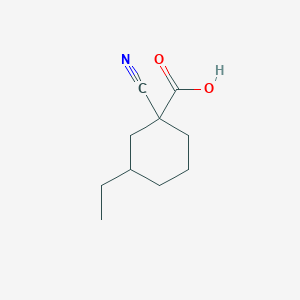 1-Cyano-3-ethylcyclohexane-1-carboxylic acid