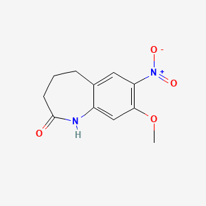 molecular formula C11H12N2O4 B15243083 8-methoxy-7-nitro-2,3,4,5-tetrahydro-1H-1-benzazepin-2-one 