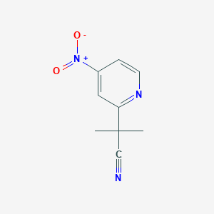 2-Methyl-2-(4-nitropyridin-2-yl)propanenitrile