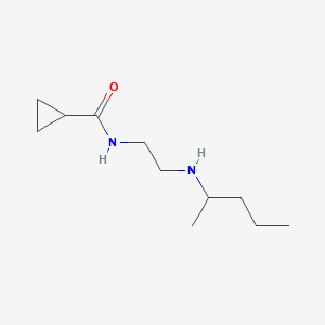 molecular formula C11H22N2O B15243107 N-{2-[(pentan-2-yl)amino]ethyl}cyclopropanecarboxamide 