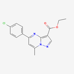 Ethyl 5-(4-chlorophenyl)-7-methylpyrazolo[1,5-a]pyrimidine-3-carboxylate