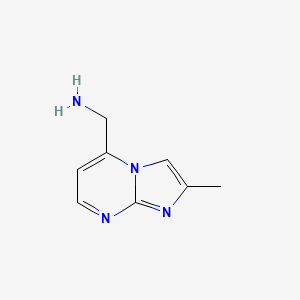 molecular formula C8H10N4 B15243110 {2-Methylimidazo[1,2-a]pyrimidin-5-yl}methanamine 