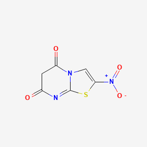 molecular formula C6H3N3O4S B15243198 2-Nitro-5H-thiazolo[3,2-A]pyrimidine-5,7(6H)-dione 