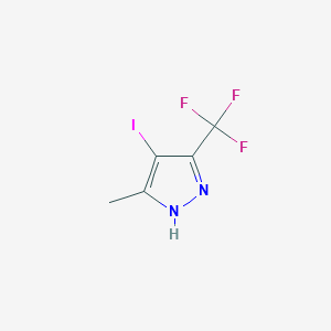 molecular formula C5H4F3IN2 B1524320 4-碘-5-甲基-3-(三氟甲基)-1H-吡唑 CAS No. 855343-07-6